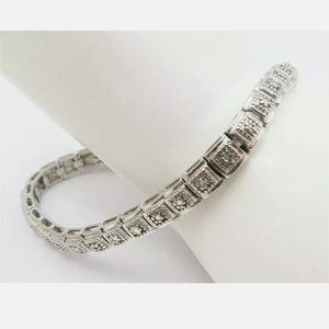 ***SOLD***Sterling Silver Diamond Cut Tennis Bracelet